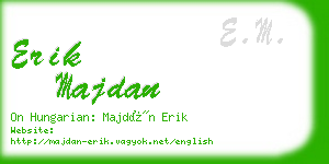 erik majdan business card